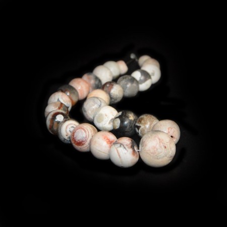 Strand with ancient calcified Agate Beads