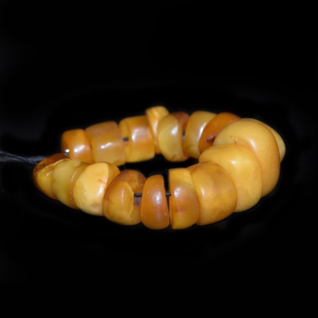 Antique Butterscotch Amber Beads from Morocco