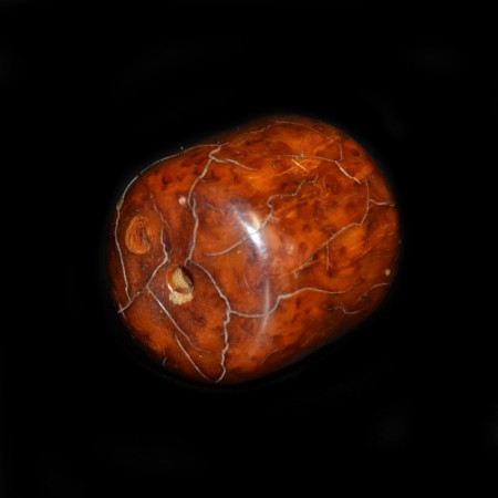 Antique dark brown simulated Amber bead