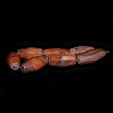 Antique facetted Carnelian Beads