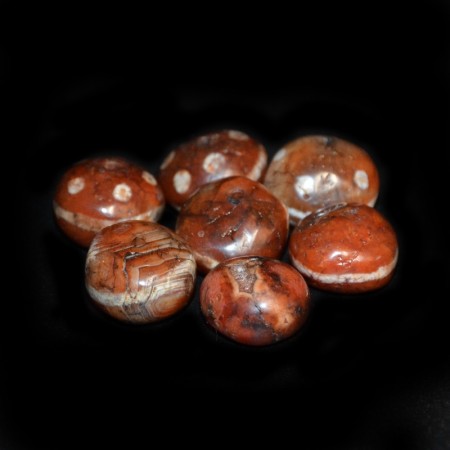 Antique Etched Carnelian Beads