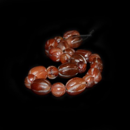 Antique Carnelian Melon Beads
