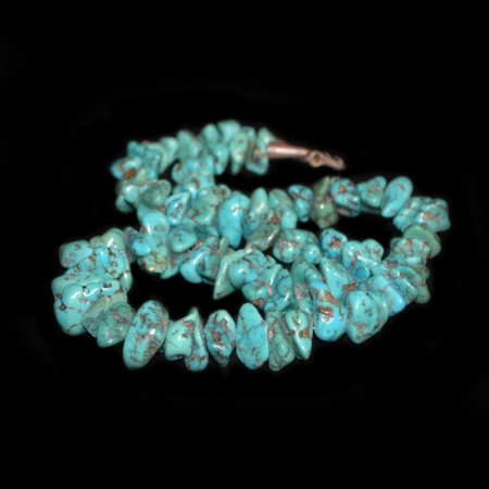 Antique Navajo Turquoise Chip Bead Necklace