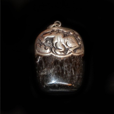 Large high grade Tourmaline silver pendant