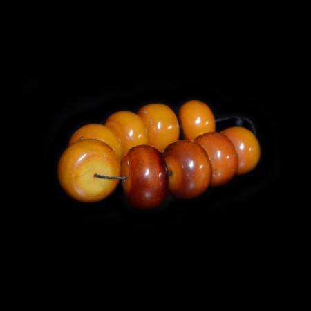 Antique Simulated Amber Beads