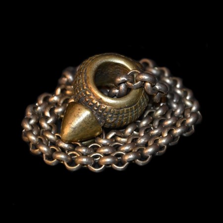 Antique brass bead necklace
