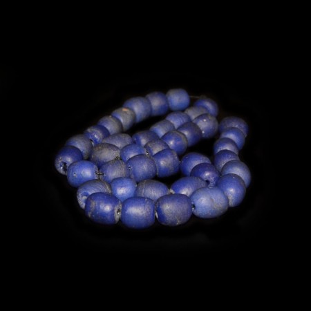 Antique East Dutch India Cobalt Blue Glass Beads