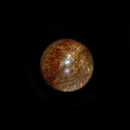 Small Rutile Quartz Sphere
