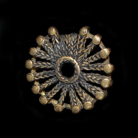 Vintage Dogon Brass Sun Amulet