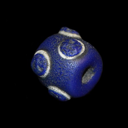 Blue ancient Islamic eye glass bead