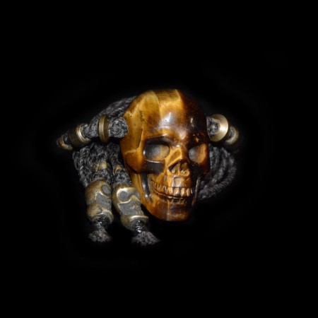Tiger-Iron Skull Necklace