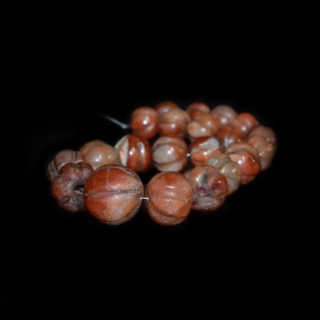 Antique Himalaya Carnelian Melon Beads
