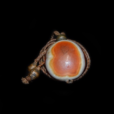 Tibetan Goat Eye Amulet Bead Necklace