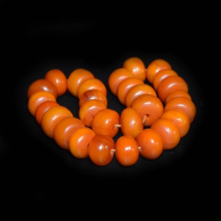 Vintage Simulated Amber Beads