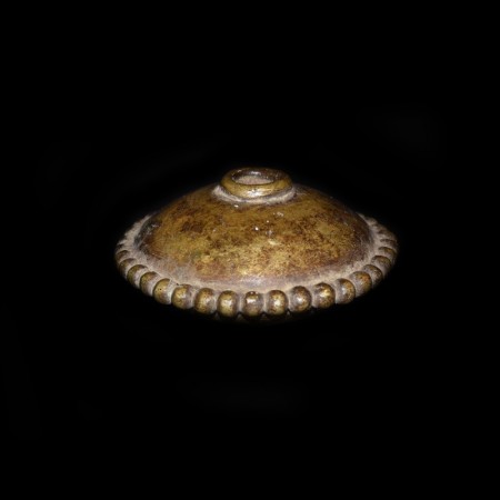 Riesige massive antike Bronze Amulett Perle aus Nigeria
