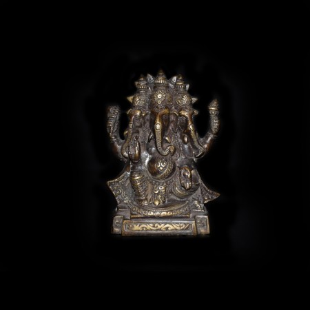 Seltene alte Panchmukhi Ganesha Bronze Statue