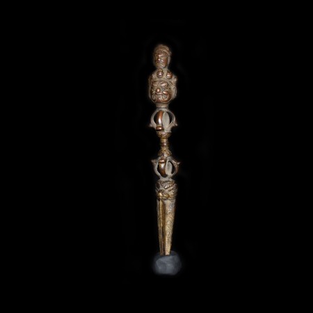 Seltener antiker ritueller Bronze Vajra Phurba