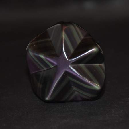 Polierter Regenbogen Stern Obsidian