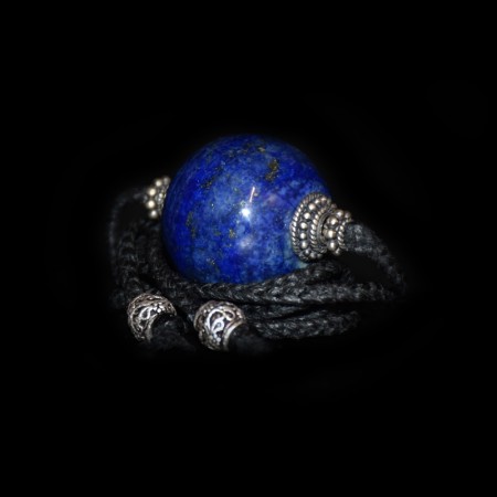 Lapis Lazuli Silber Makramee Choker Halskette