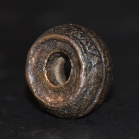 Grosse antike afrikanische Bronze Ring Perle