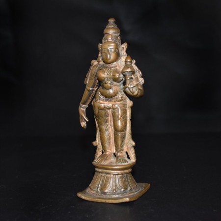 Antike Shre Devi Bronze Statue aus Indien