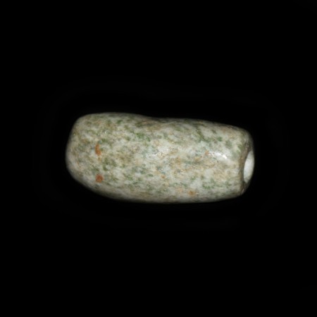 Grosse antike präkolumbische Jadeit Edelsteinperle