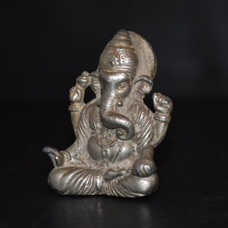 Antiker massiver Eisen Ganesha aus Indien