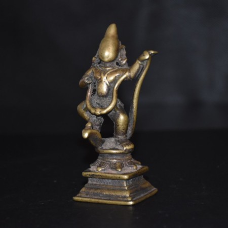 Antike tanzende Krishna Messing Statue aus Indien