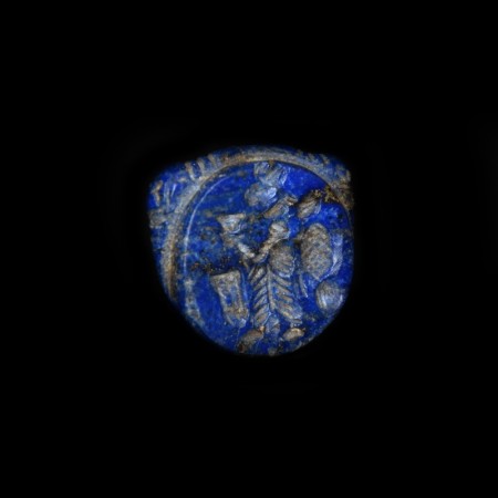Antike islamische Lapis Lazuli Intaglio Amulett