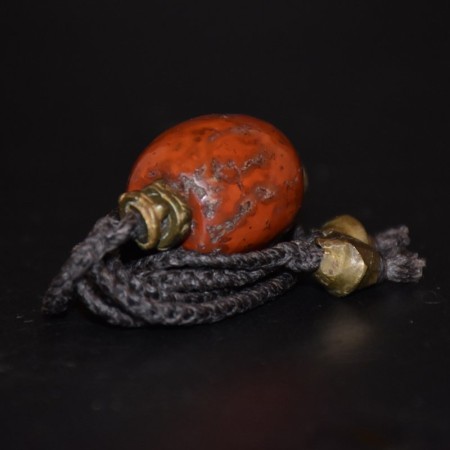 Antike Lantana Jaspis Perle Makramee Choker Halskette