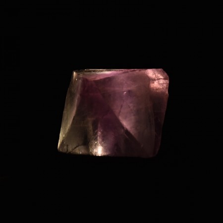 Grosse octahedral Fluorite Kristall LED Lampe