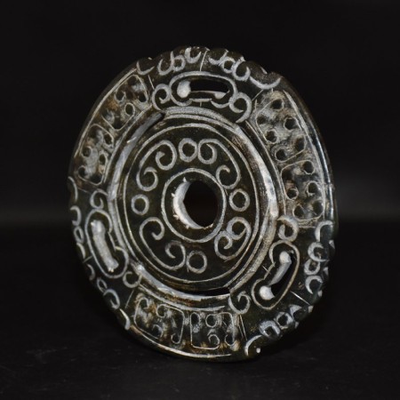 Antike Hongshan Jade Disk Bi Amulett