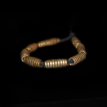 Strang mit antiken Messing Perlen aus Afrika