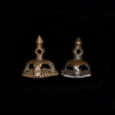 Paar antike Tikka Jali Bronze Körperstempel