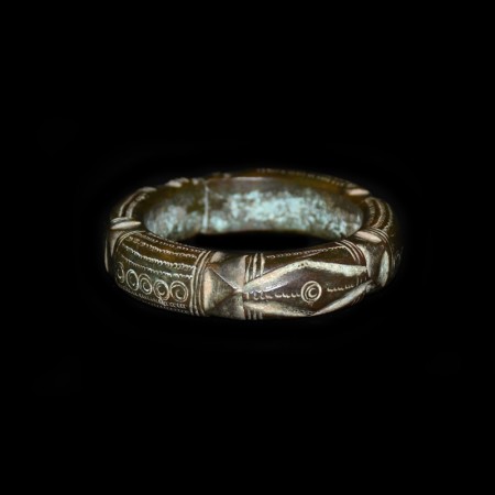 Antikes afrikanisches Bronze Manilla Armband