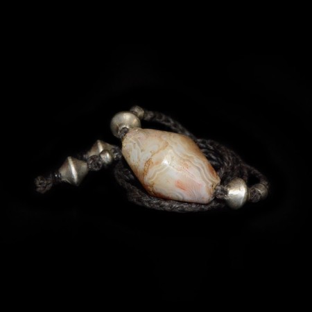 Antike neolithische Quartz Edelsteinperle Choker Halskette