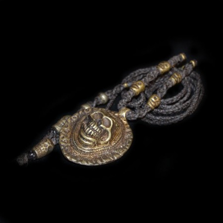 Antikes tibetisches Totenkopf Amulet