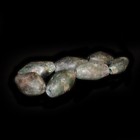 Antike Serpentin Perlen aus Nigeria