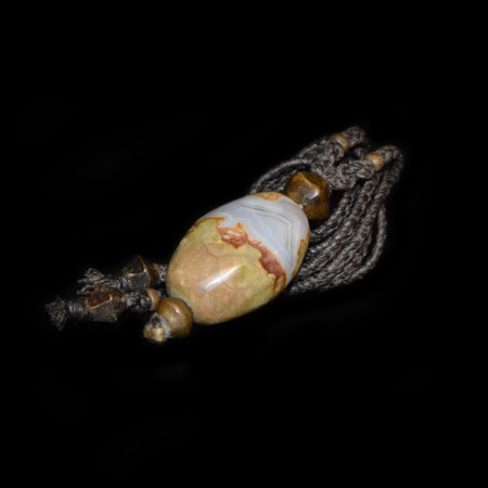 Grosse australische Amulett-Stein Turalingam Perle Halskette