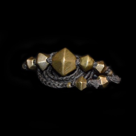 Antike Khond Metallperlen Choker Halskette