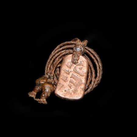 Antike Mughal Kupfer Münze Glücksbringer Halskette