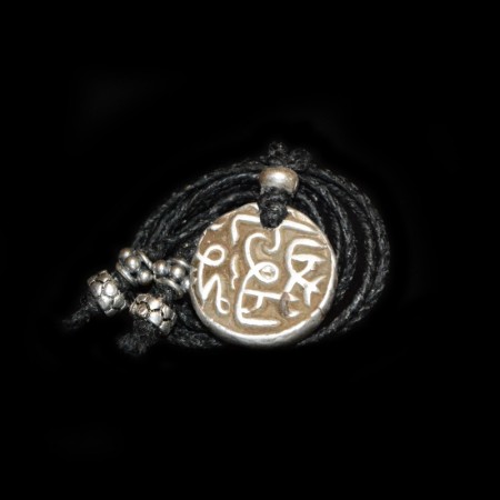 Antike Mughal Silber Rupee Münze Halskette
