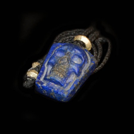 Lapis Lazuli Totenkopf Amulett